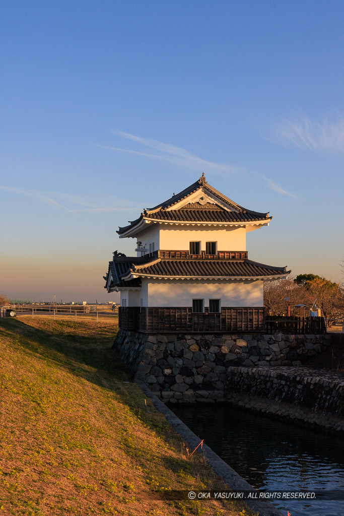 桑名城の蟠龍櫓（二層櫓）東面